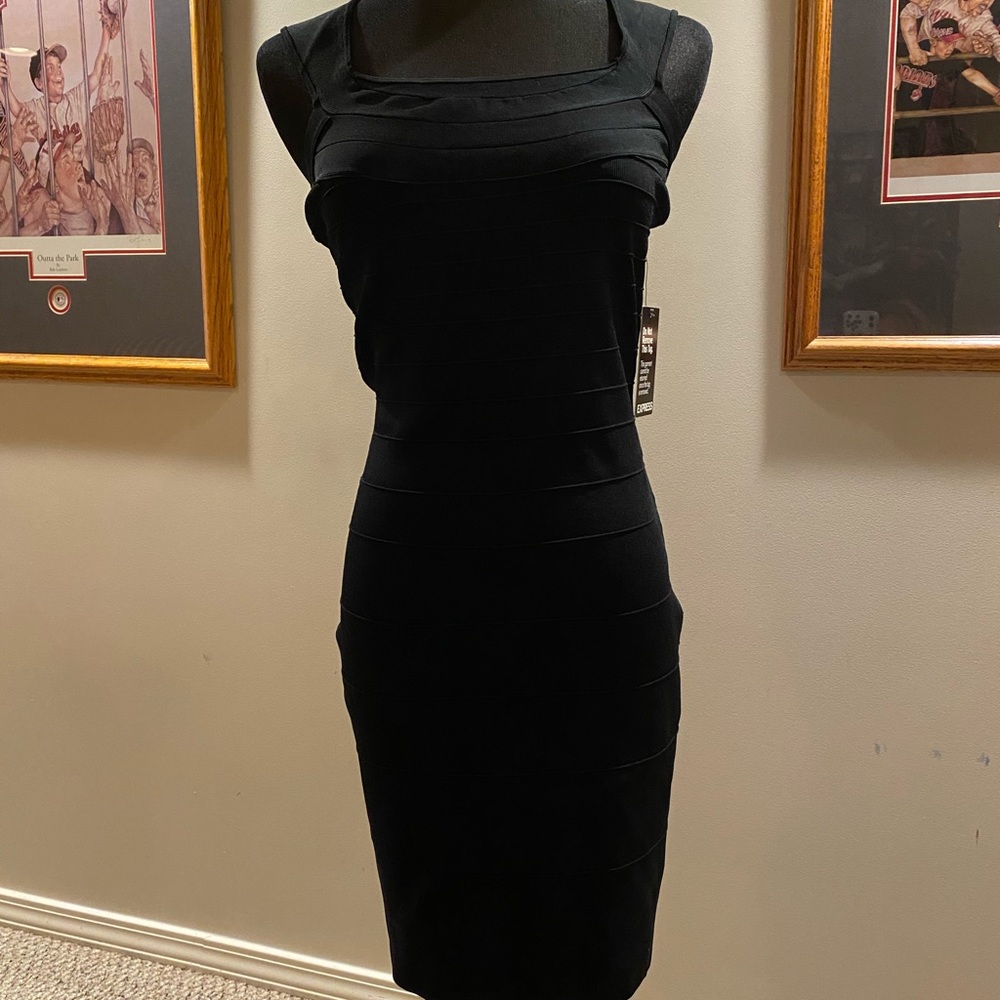 Express black bodycon dress SZ M